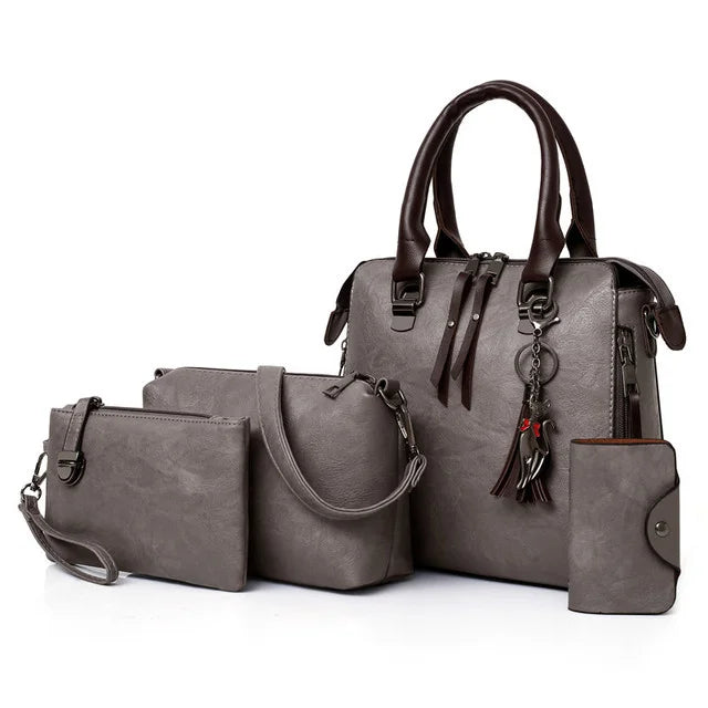 Kit de Bolsas Elegancia Premium en Cuero - Compra 1 y Llévate 4